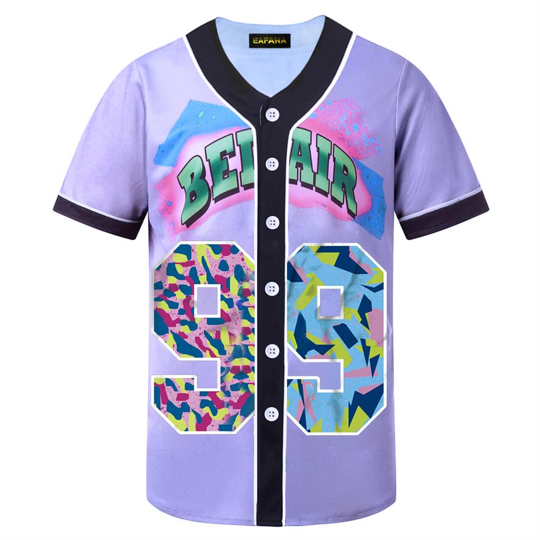 HOPSHION 90s Bel Air Baseball Jersey for Women