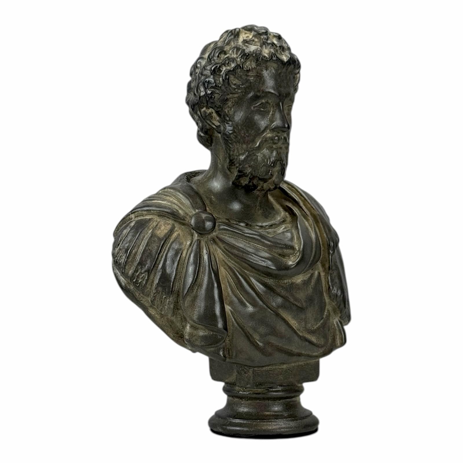 Busto Marco Aurelio – Scultura imperatore romano e filosofo stoico, arte greca fatta a mano, decorazione classica, 17,8 cm