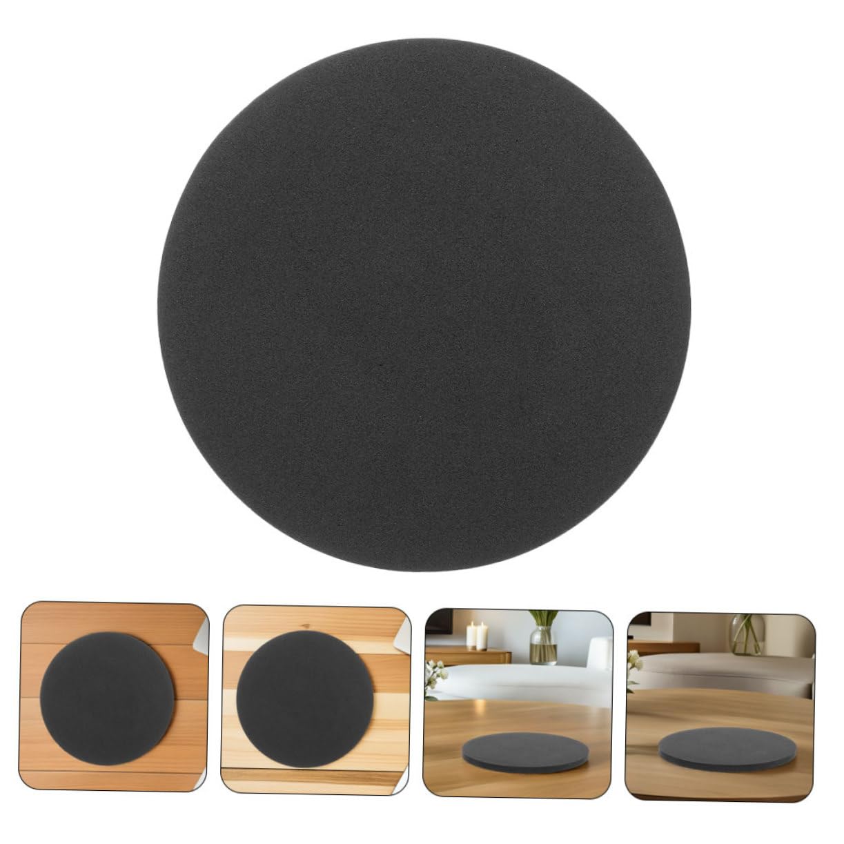 Coussin Antichoc pour Aquarium Rond Tapis Étanche Fond de Bocal Amortisseur Support Stable