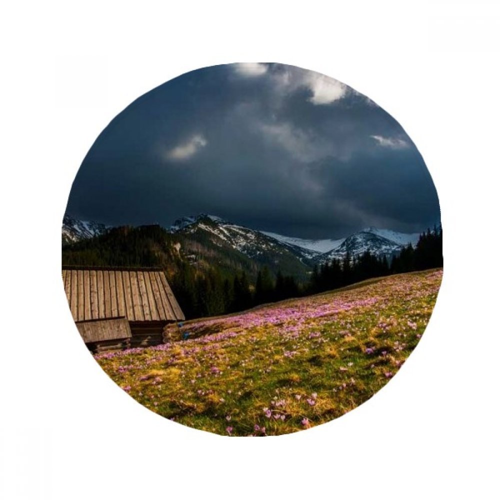 Tapis de sol fleuri au motif de paysage de forêt pour une ambiance de maison douce