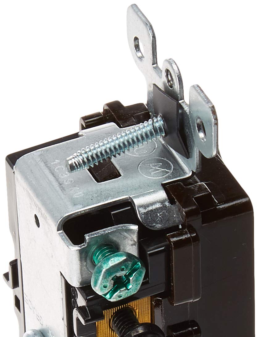 Leviton 15 Amp, 120/277 Volt, Decora Single-Pole, AC Combination Switch, Commercial Grade, Grounding, 5634, Brown
