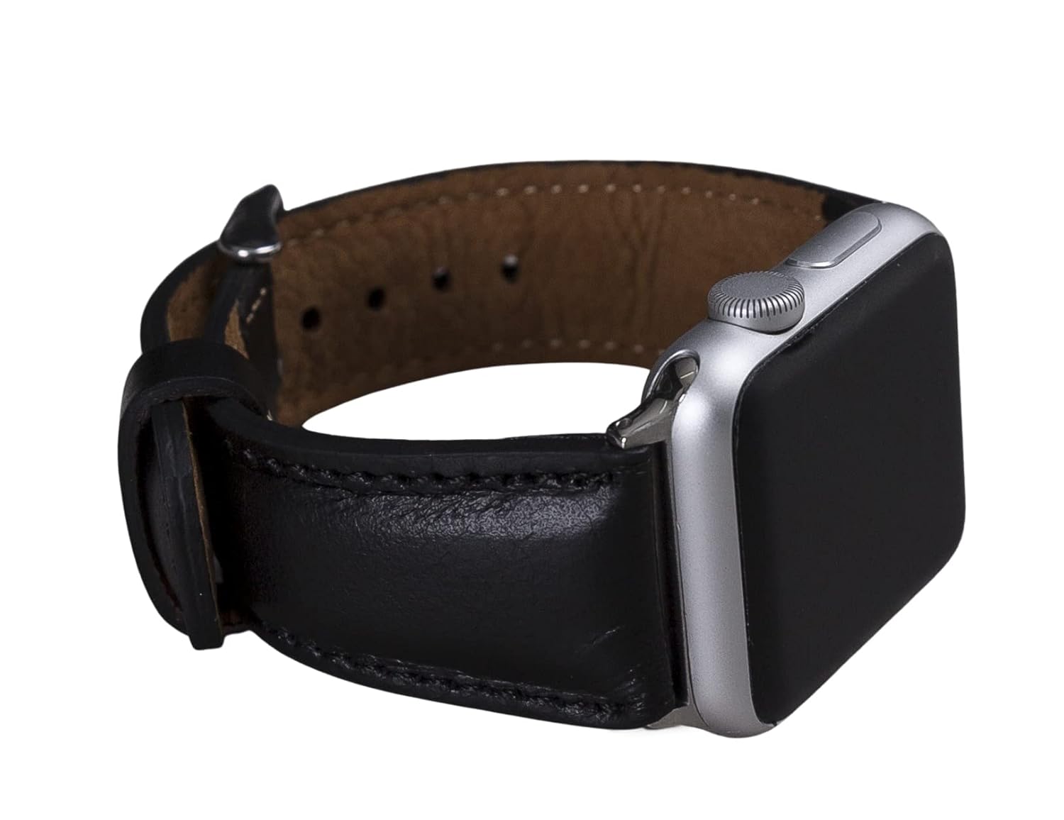 Full Grain Leather Black Band for Apple Watch series 1-11, SE 1-3, Ultra 1-3