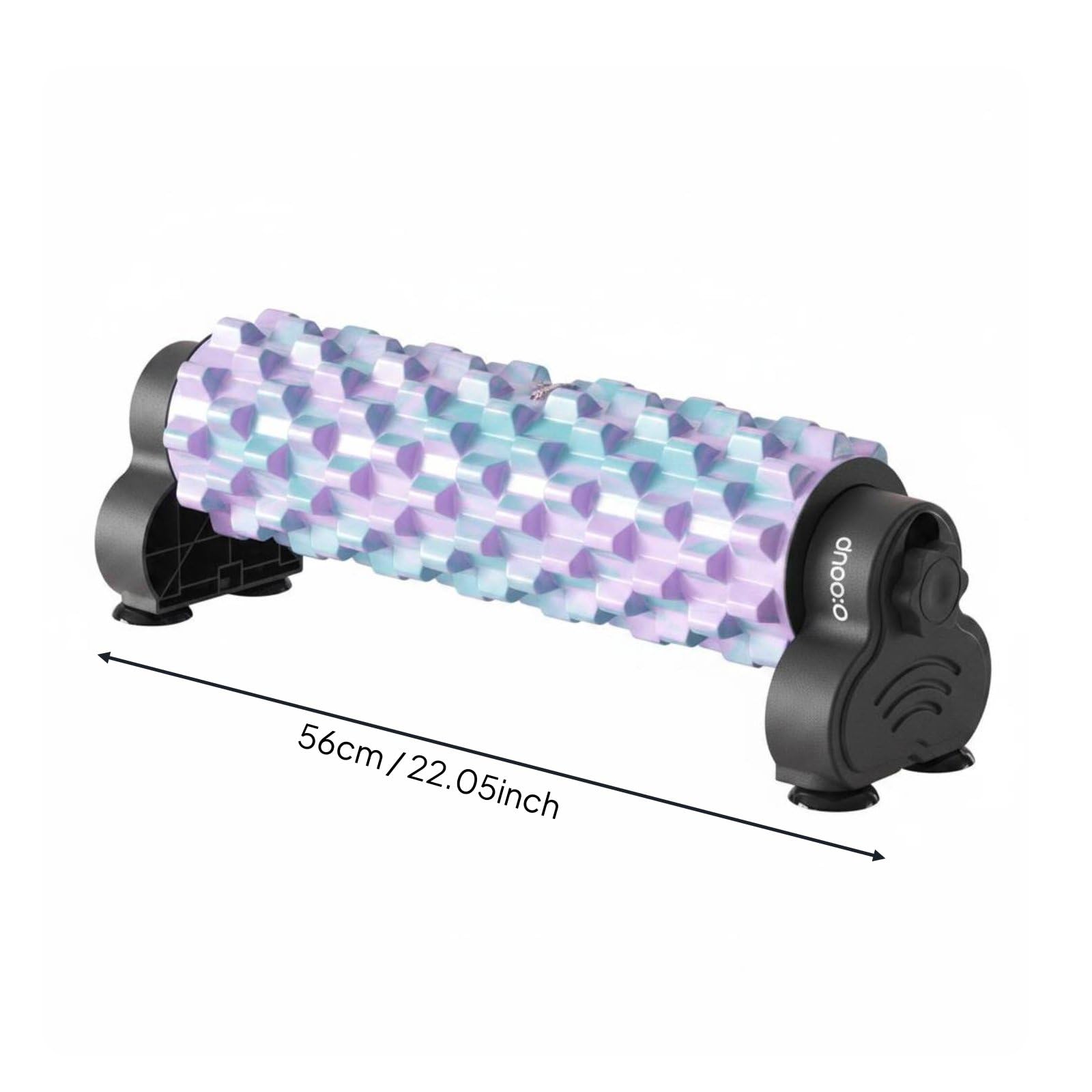 TISHITA Rullo Regolabile Rullo Schiuma Massaggio Spinale Base Solida Ventose Regolazione Punti Piramidali Profondi Materiale EVA PVC PP Adatto a Stretching, Viola+Blu