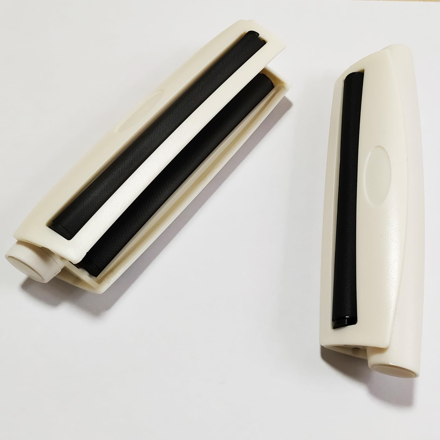 VOVCIG 2PCS Roller 110MM Rolling Machine Plastic-Rolling Machine Easy Rolling with 2 Storage Tubes (White, 110mm)