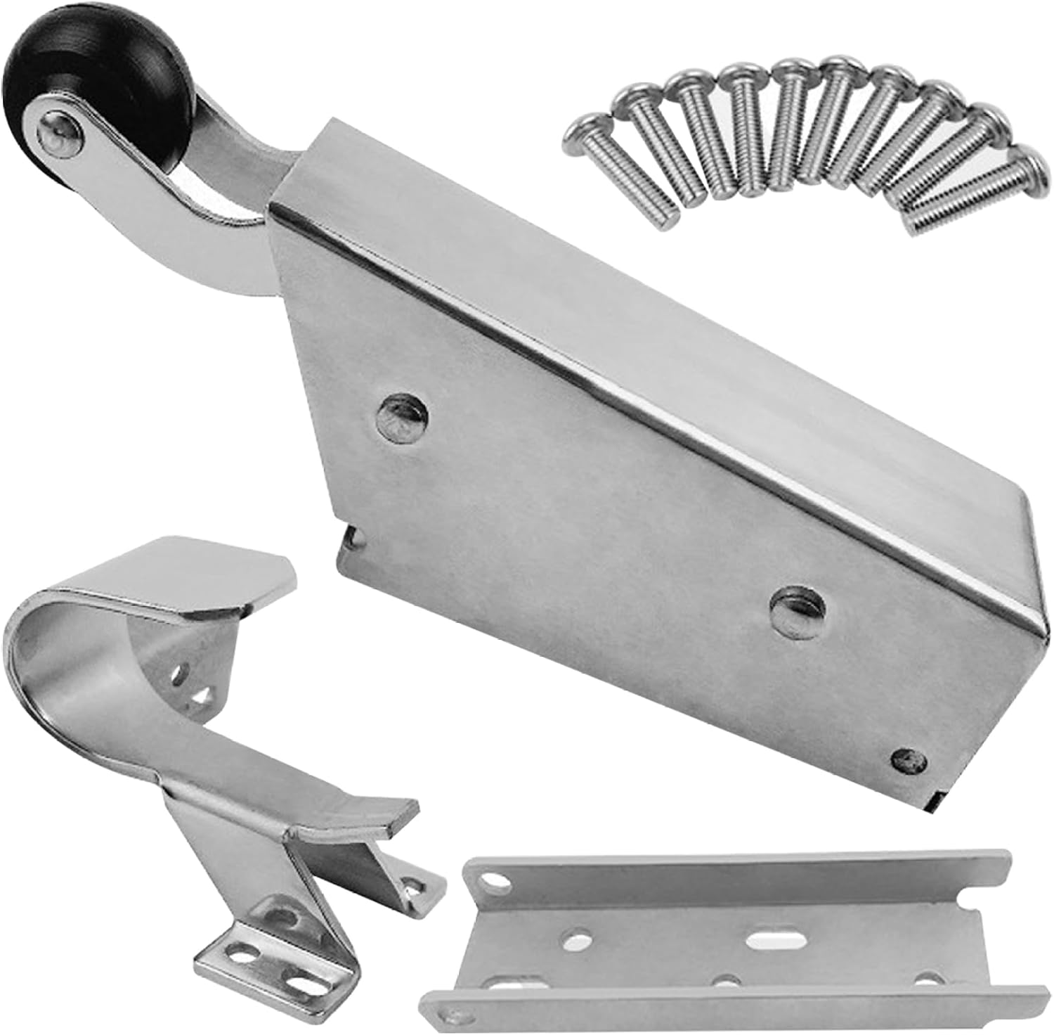 Hydraulic Door Closers Stainless Steel Anti-Oxidation Automatic Door Closer with 10 Pcs Hex Screws Heavy Duty Efficientive Noiseless Freezer Closeror Heavy Duty Commercial Closer