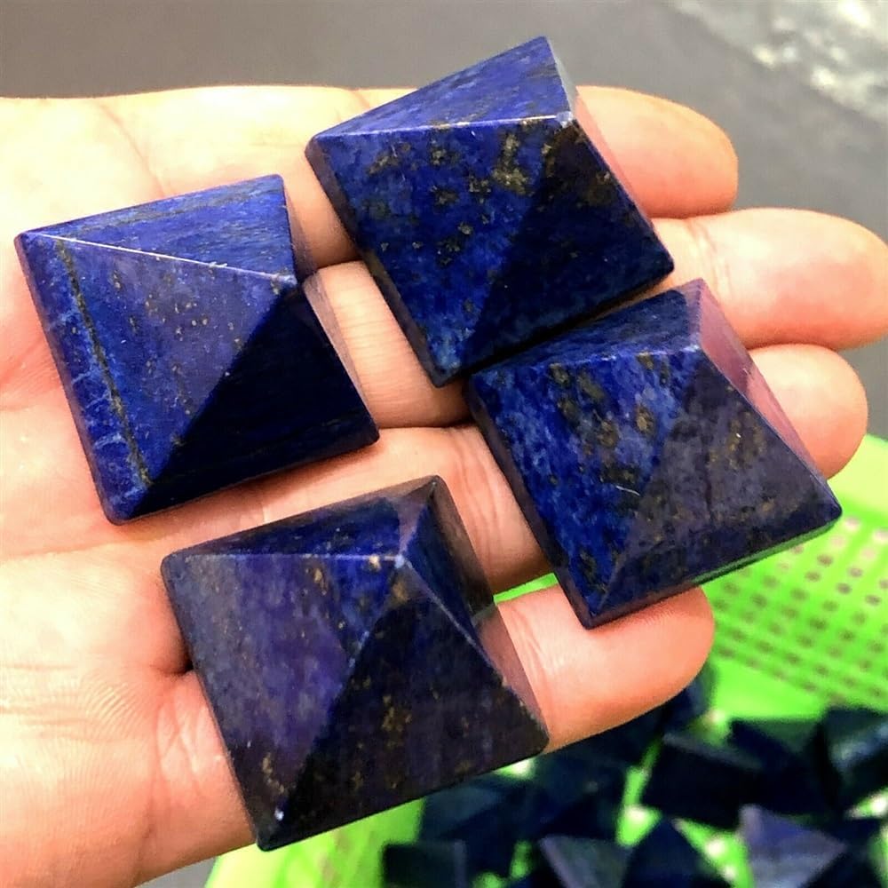 KatLin Natural Lapis Lazuli Pyramid Crystal Quartz Wand Healing Ornaments (Size : 20mm)