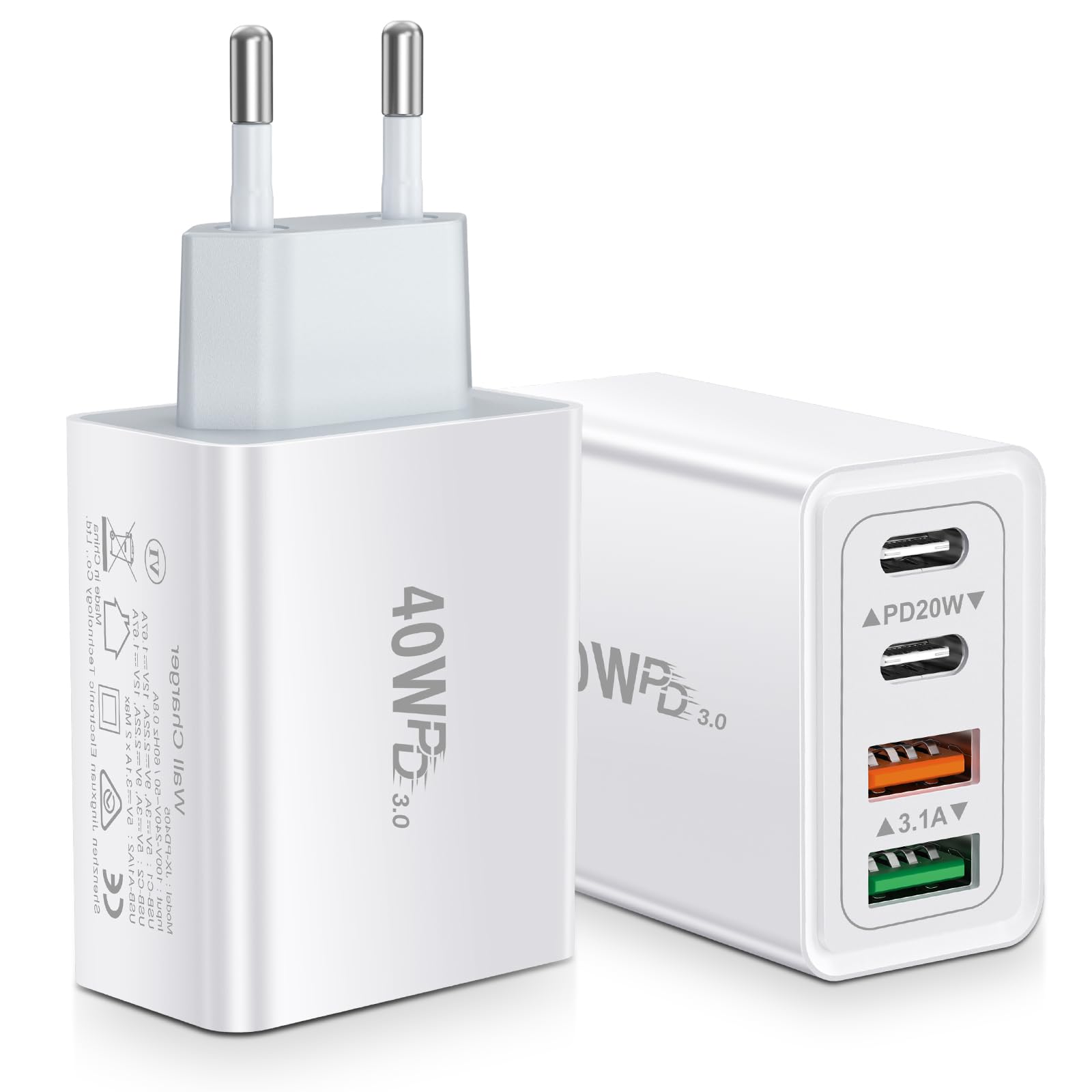 35W USB C oplader – Krachtige dual USB C snellader