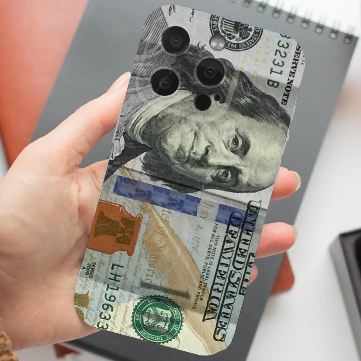 One Hundred Phone Case Compatible with iPhone 13 Pro Max Money 100 Dollar Bill Soft Silicone Phone Shockproof Cover for Men Women image 4
