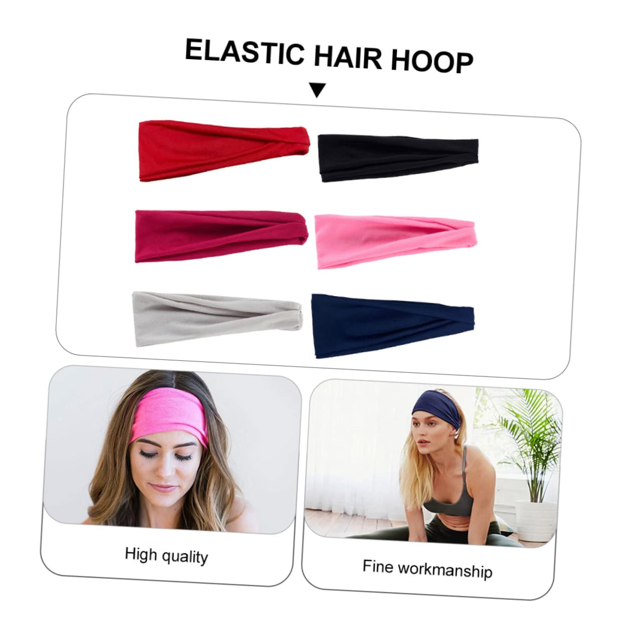 Mipcase 18pezzi Fasce Elastiche Sportive Assorbenti Per Sweatband Da Per Yoga Jogging e Attività Fisica
