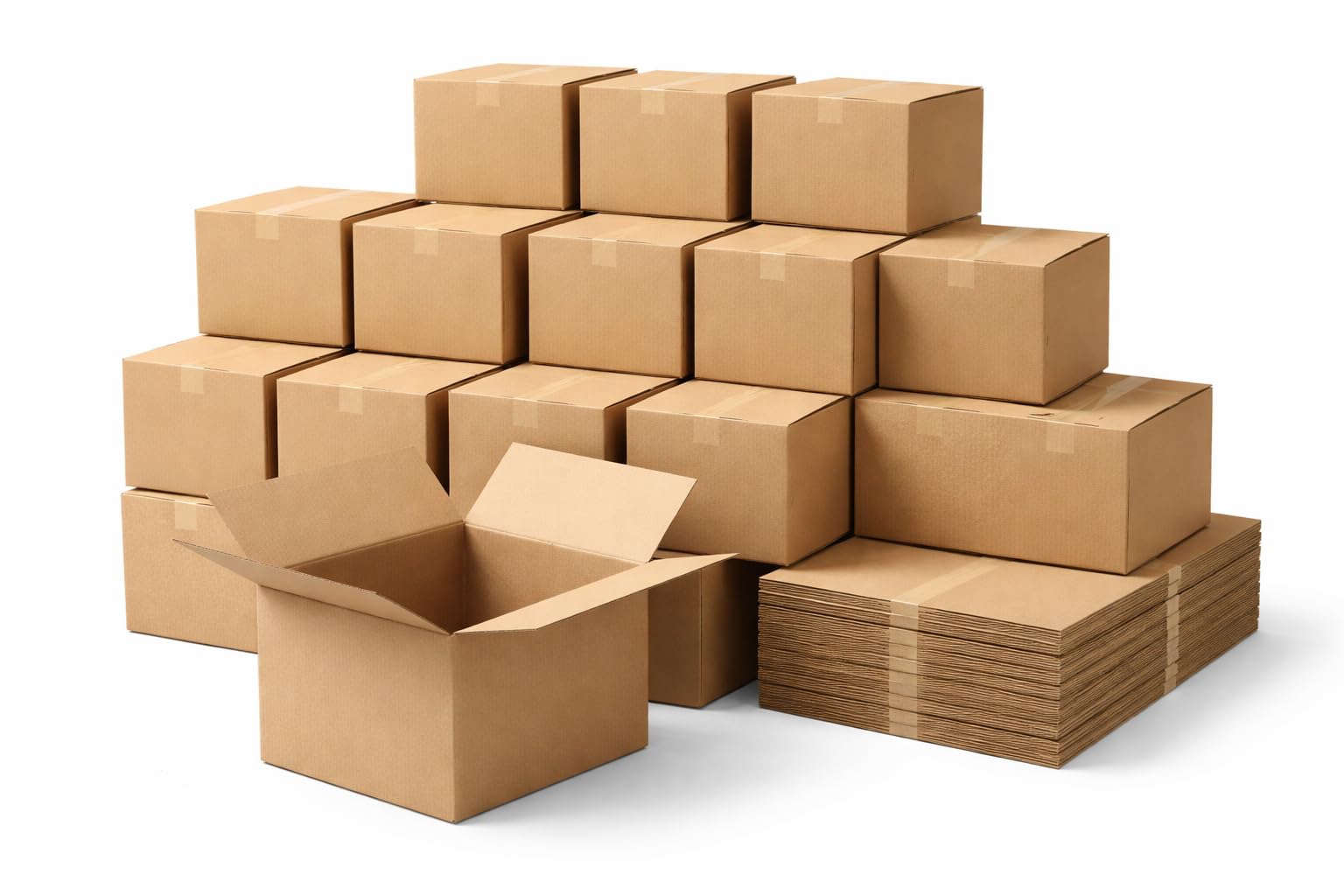 Confezione da 20 cartoni per traslochi 40 x 30 x 30 cm, robusti e impilabili, ideali per libri, stoviglie e oggetti fragili, perfetti per traslochi e depositi