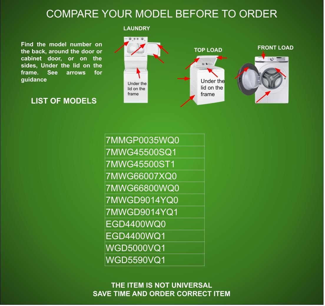 W10185969, 1481698 CKD481698X compatible with Maytag Whirlpool Estate Dryer Timer fits old number W10185969, 1481698