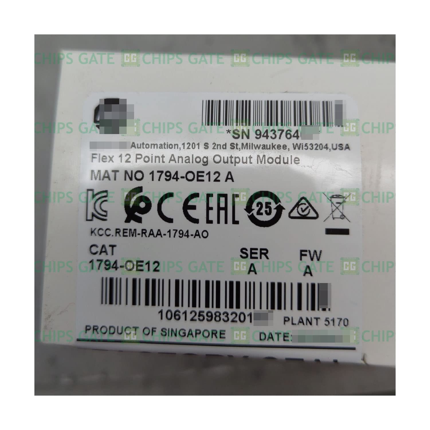 20221794-OE12 Flex 12 Point Analog Output Module 1794-OE12 New Factory Sealed