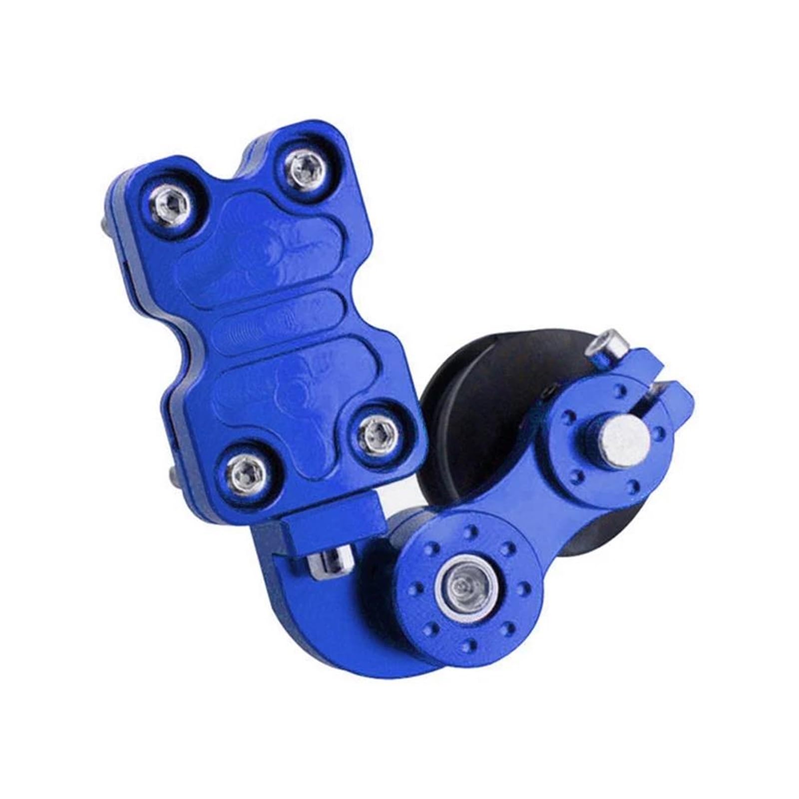 Tensor modificador de cadena Accesorios de ajuste universales para motocicletas, tensor cadena rueda, rodillo para(Blue)