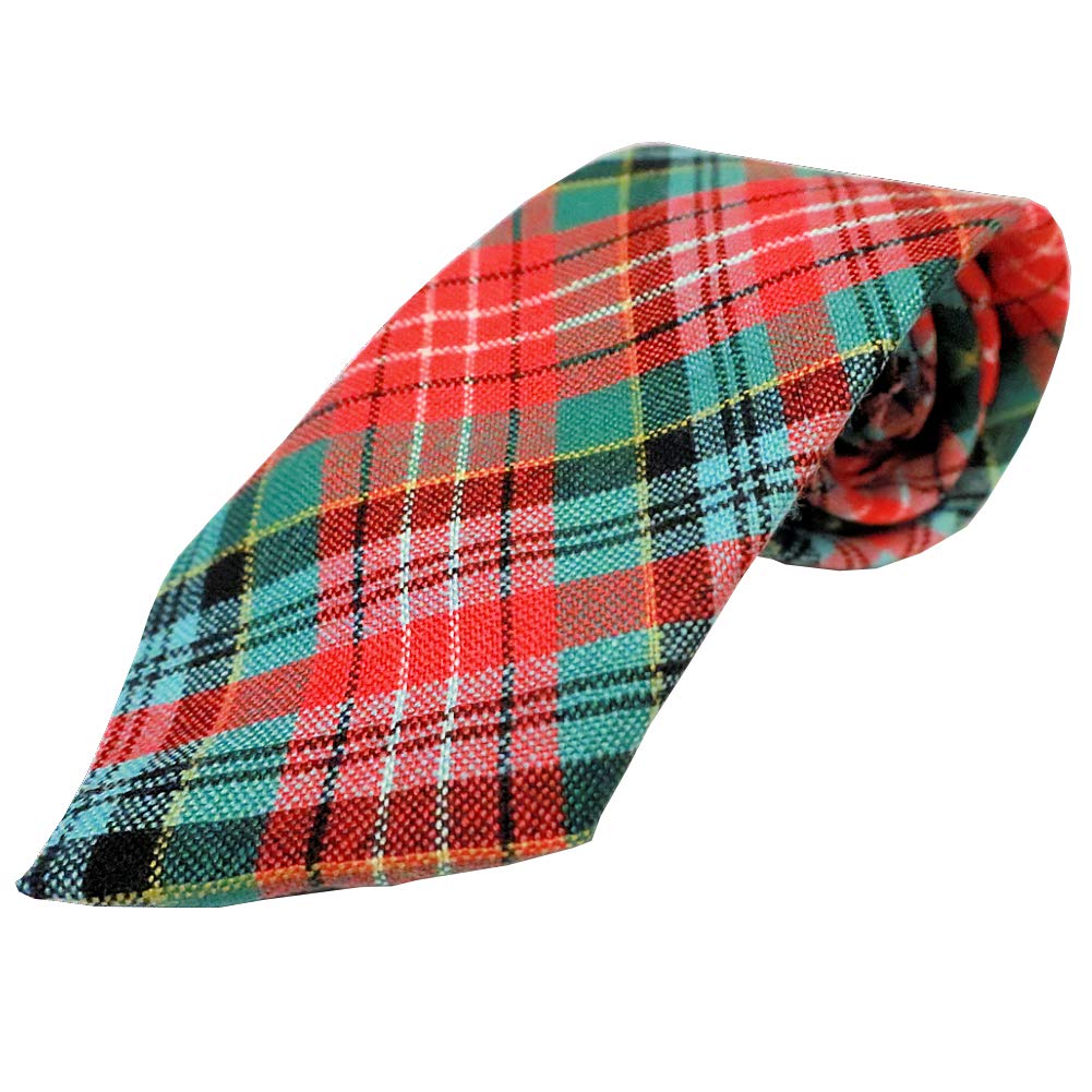 Ingles Buchan Men's Caledonia Ancient Scottish 100% Wool Tartan Plaid Tie