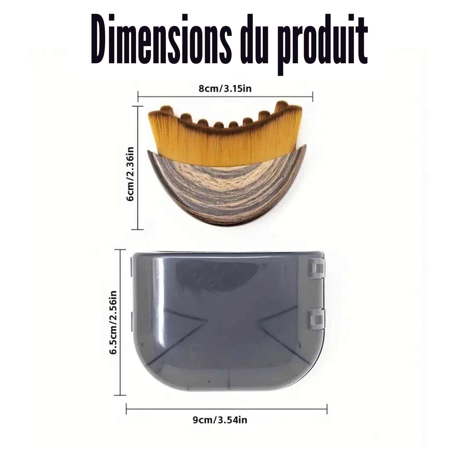 Masseur de drainage lymphatique pour le visage et le corps - Brosse lymphatique portable pour contour de la mâchoire, soulagement de la fatigue, brossage à sec - Avec étui de transport