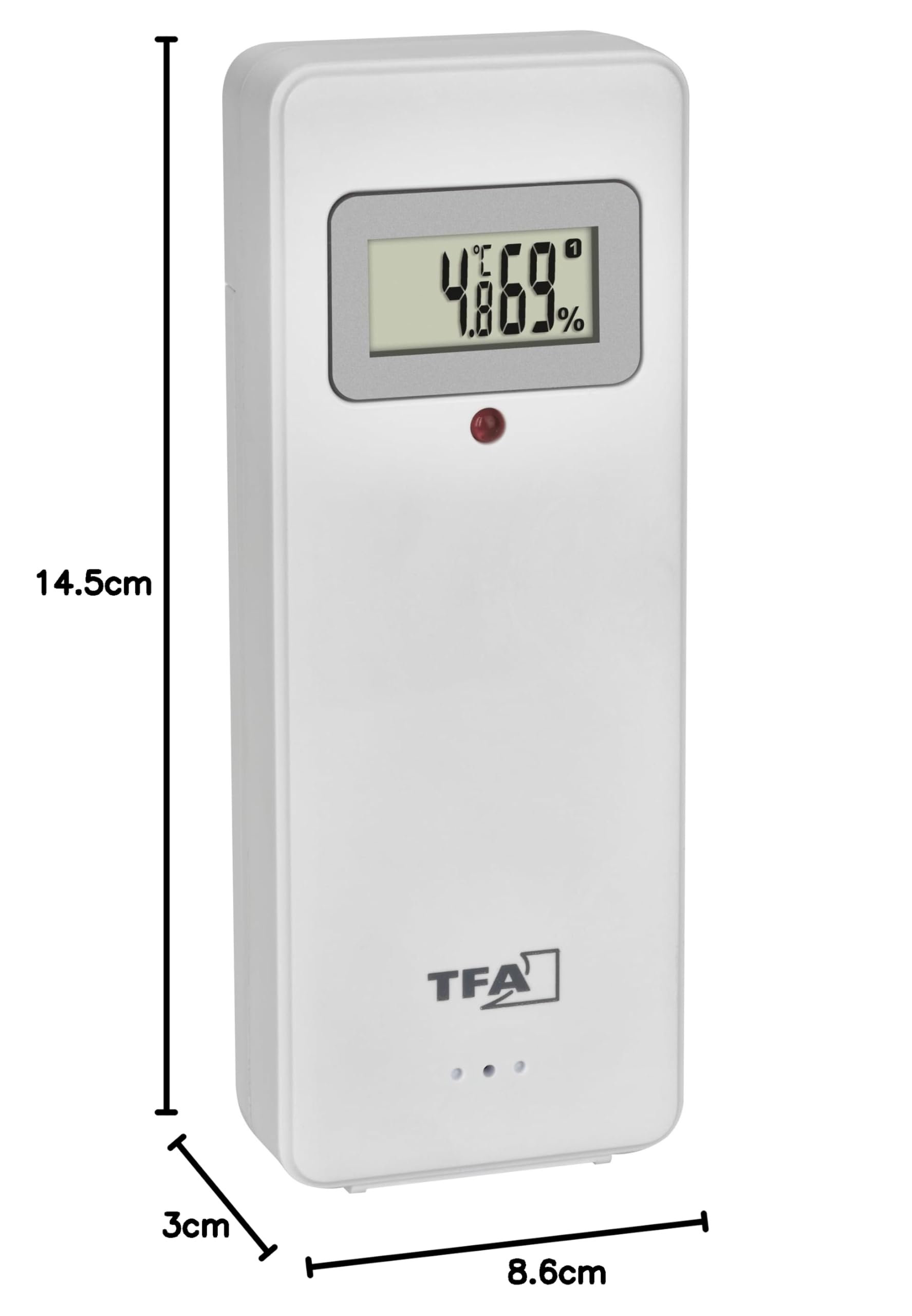 TFA Dostmann Estación meteorológica inalámbrica con sensor exterior ETNA, 35.1173, termómetro/humedad interior exterior, incluye reloj por radio, previsión meteorológica con símbolos, control del