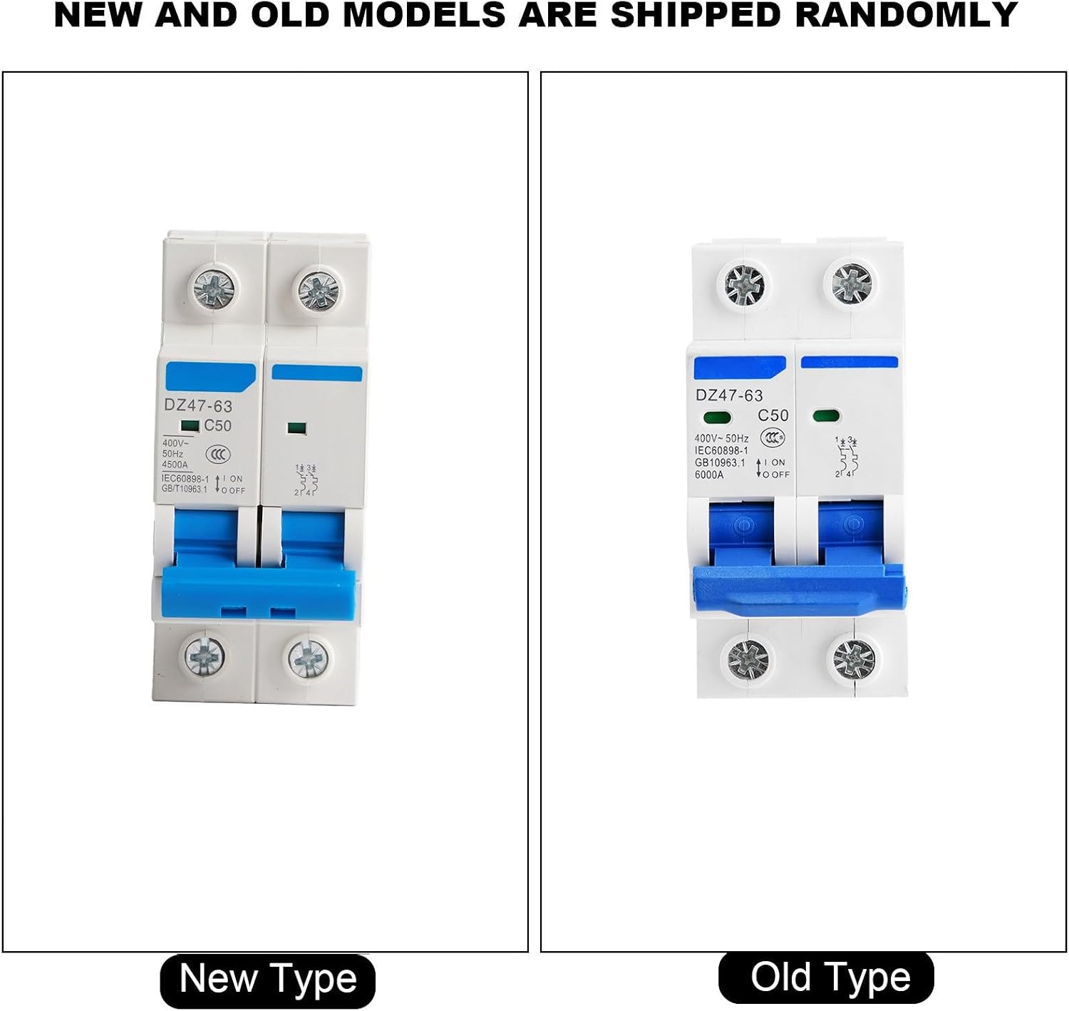 DZ47-63 2P 400V AC Miniature Circuit Breaker Leakage Air Switch (50A)