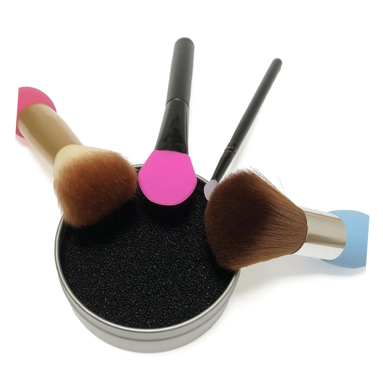 Mipcase 3sets Spugne Per La Pulizia Dei Pennelli Da Trucco Kit Di Pulizia Veloce Include Strati e Ricambi Cotone Per Rimuovere Trucco
