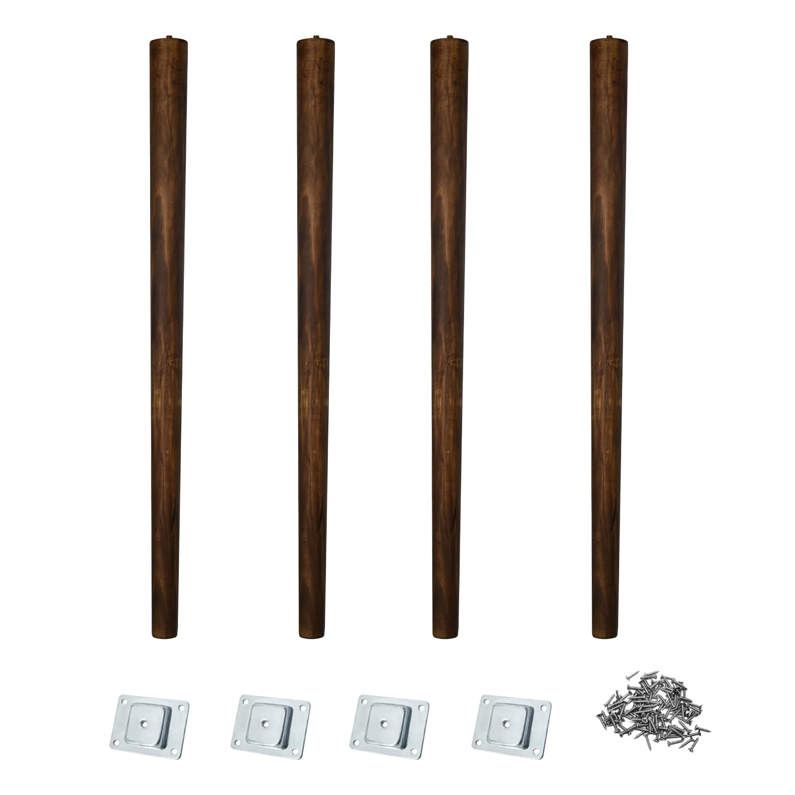 Buy TUKAILAI 4PCS Brown Solid Wood Furniture Legs 69cm Feet