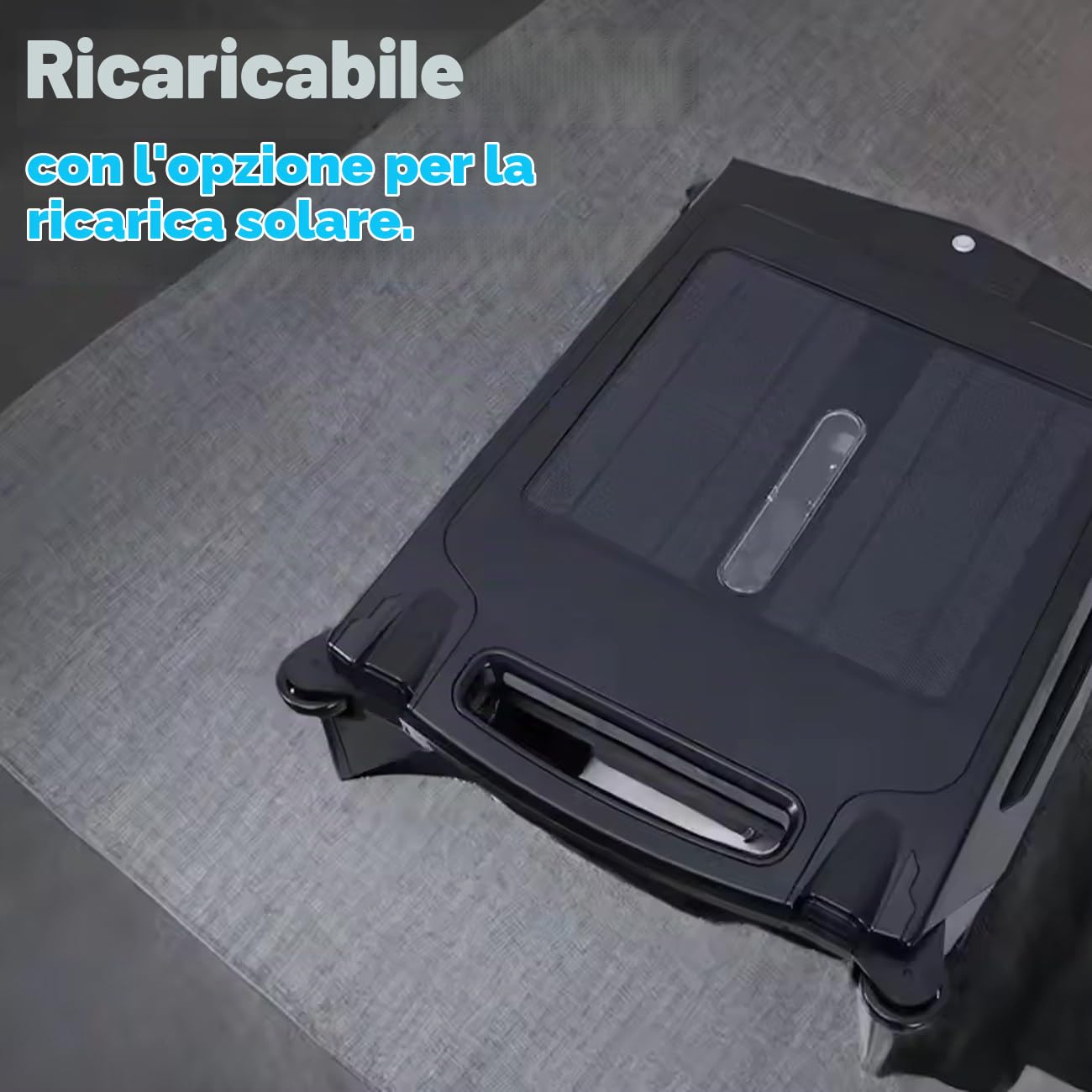 Skimmer automatizzato per piscina, robot per piscina con cestello per skimmer, alimentazione a batteria e ad energia solare, 5-10 m/minuto, capacità di filtraggio 80 ㎡ Pulizia doppia modalità