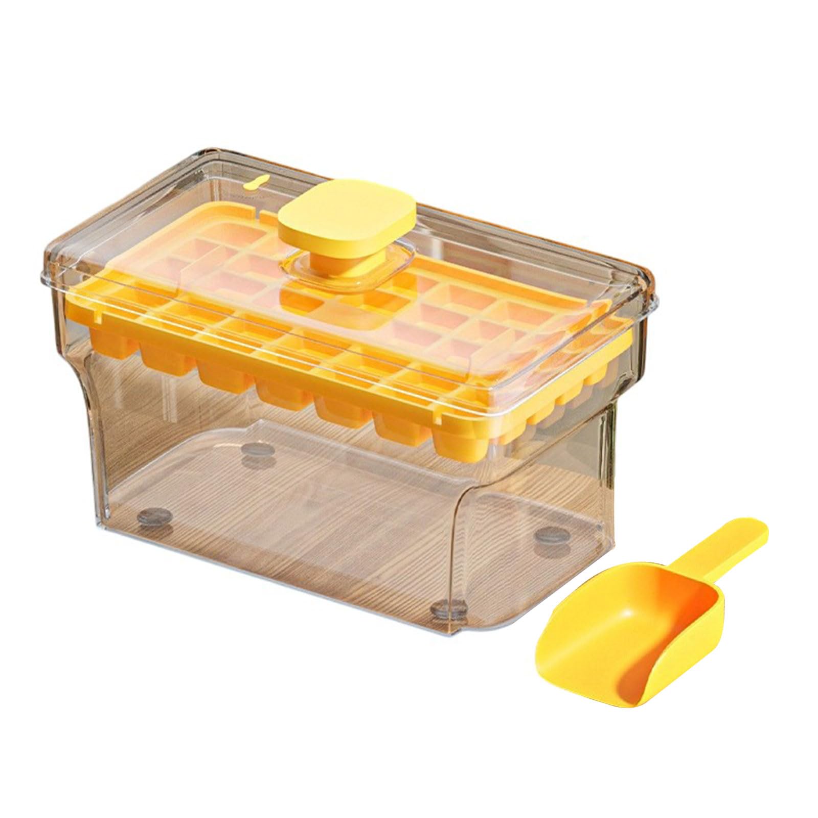 Tsophreniq Ice Maker Press Type Ice Box with Lid Storage Box Easy Release Ices Trays for Coffee & Drink Refrigerator Maker