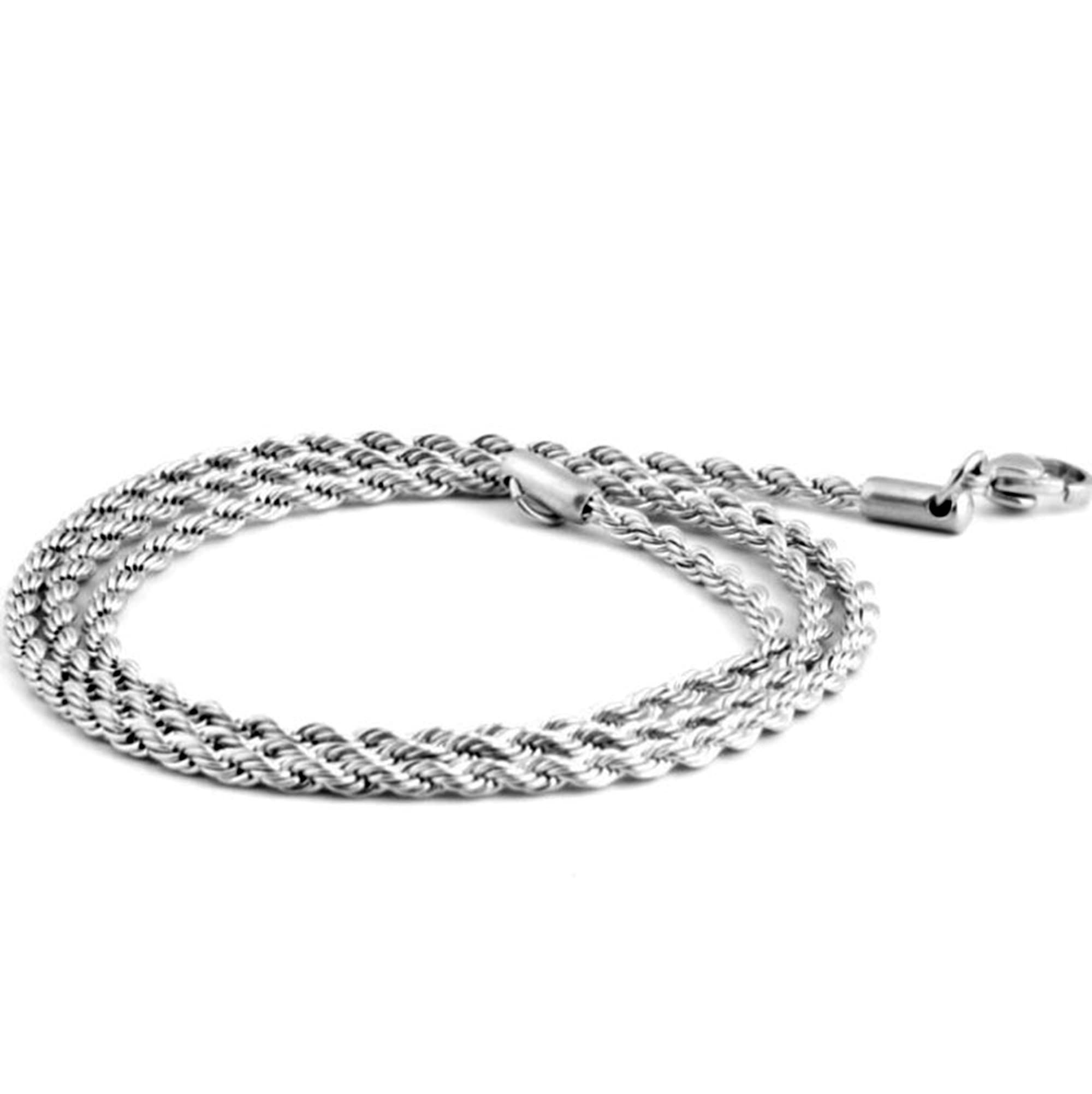 JEWELOPIA 22kt Golden Chain For Men Necklace Chain Gold Plated Chain For Boys & Men (Silver, 22 Inch) (B09S3GRPLC) Amazon Price History, Amazon Price Tracker
