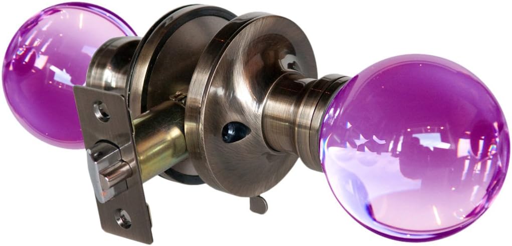 of New York 3602APR Plush Pinkett Privacy Doorknob, 2.5-Inch, Antique Brass