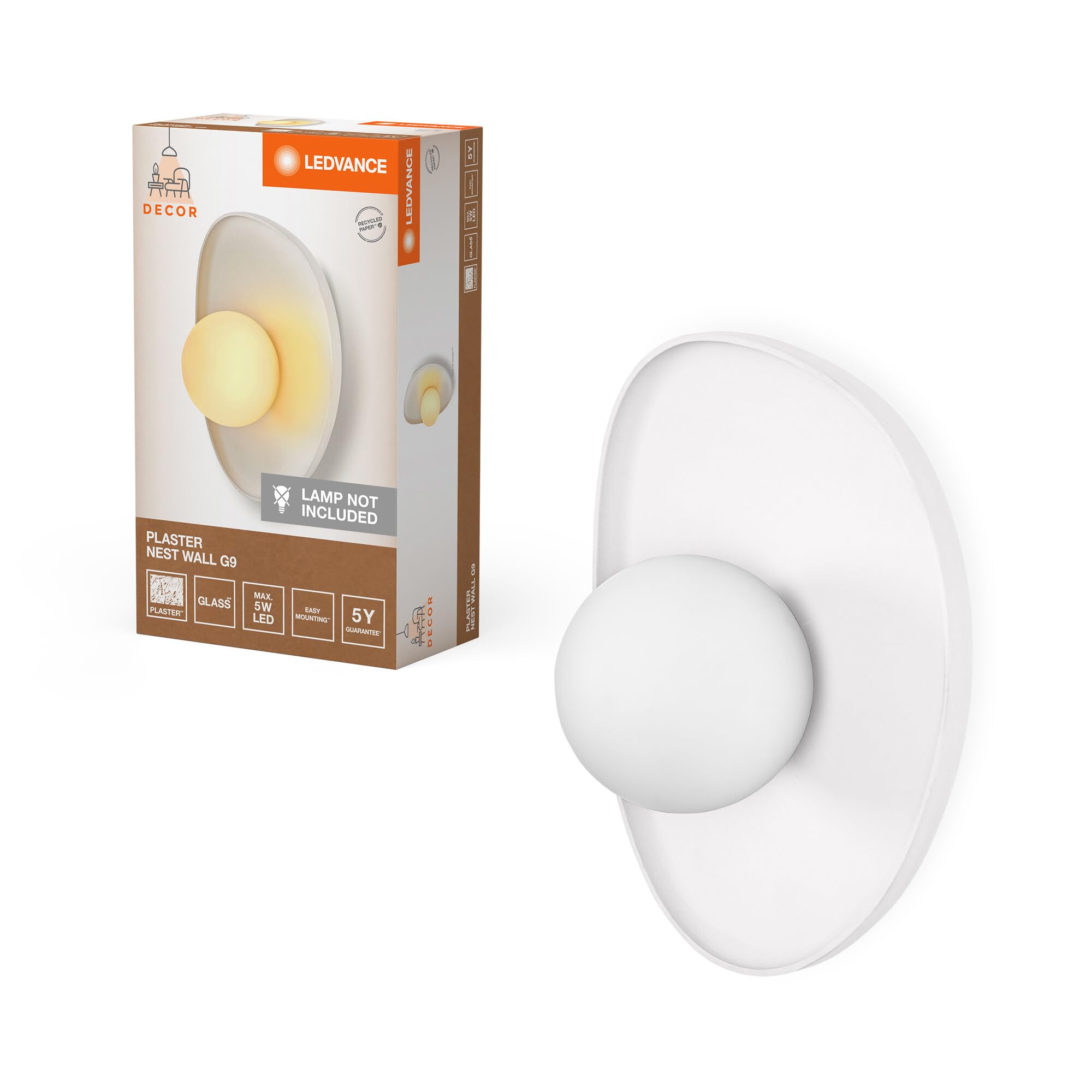 LEDVANCE Decor Plaster Nest Wall 1XG9 White