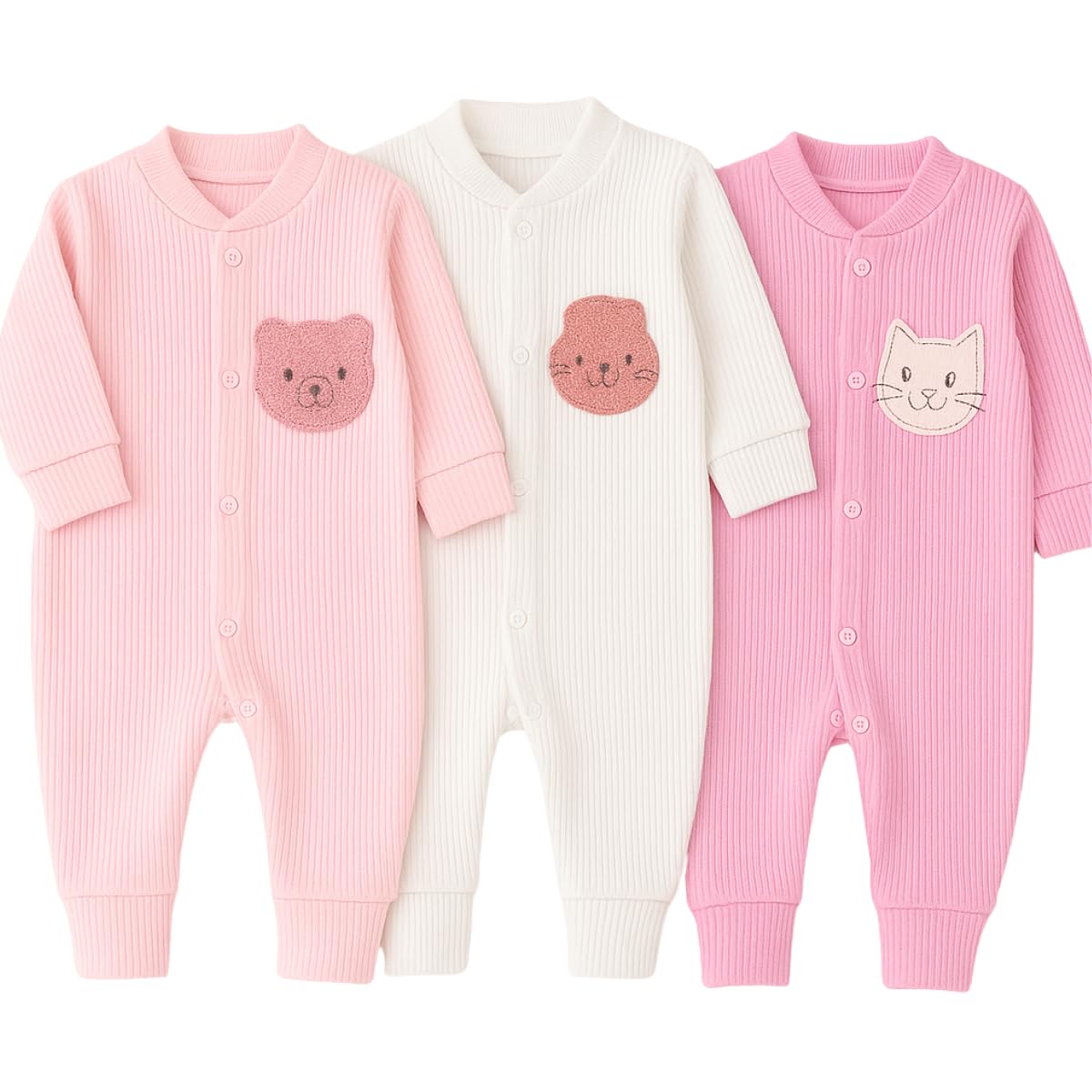 Kit 3 Macacão Para Bebê Canelado Bordado Vira Pé Menina Feminino – P Ao G em promoção! Veja a oferta e mais achadinhos de Bebês 2 Hoje é o melhor dia para comprar Kit 3 Macacão Para Bebê Canelado Bordado Vira Pé Menina Feminino – P Ao G com aquele preço maroto! Promoção! Aproveite a oferta! 2