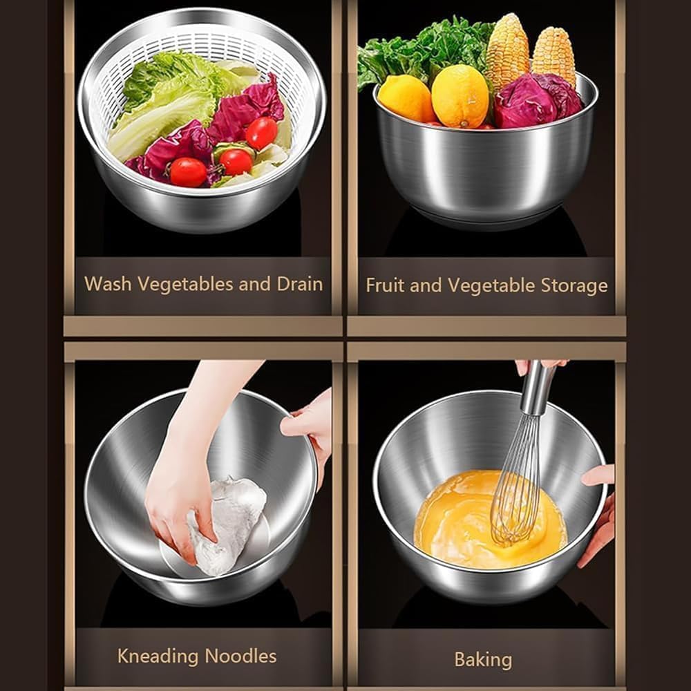 4.5l Electric Salad Spinner | USB Rechargeable | Smart Auto-Stop | Stainless Steel Veggie & Fruit Washer | Kitchen Essential for Fast Drying