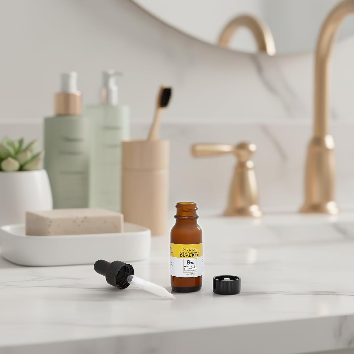 Fresh Look, Same Ingredients 8% Complex Retinol Facial Serum – Anti-Aging, Brightening Neck & Facial Serum, Helps Nourish Skin with Lactic Acid, Vitamin A, & Retinyl Palmitate – 15 ml - Image 6