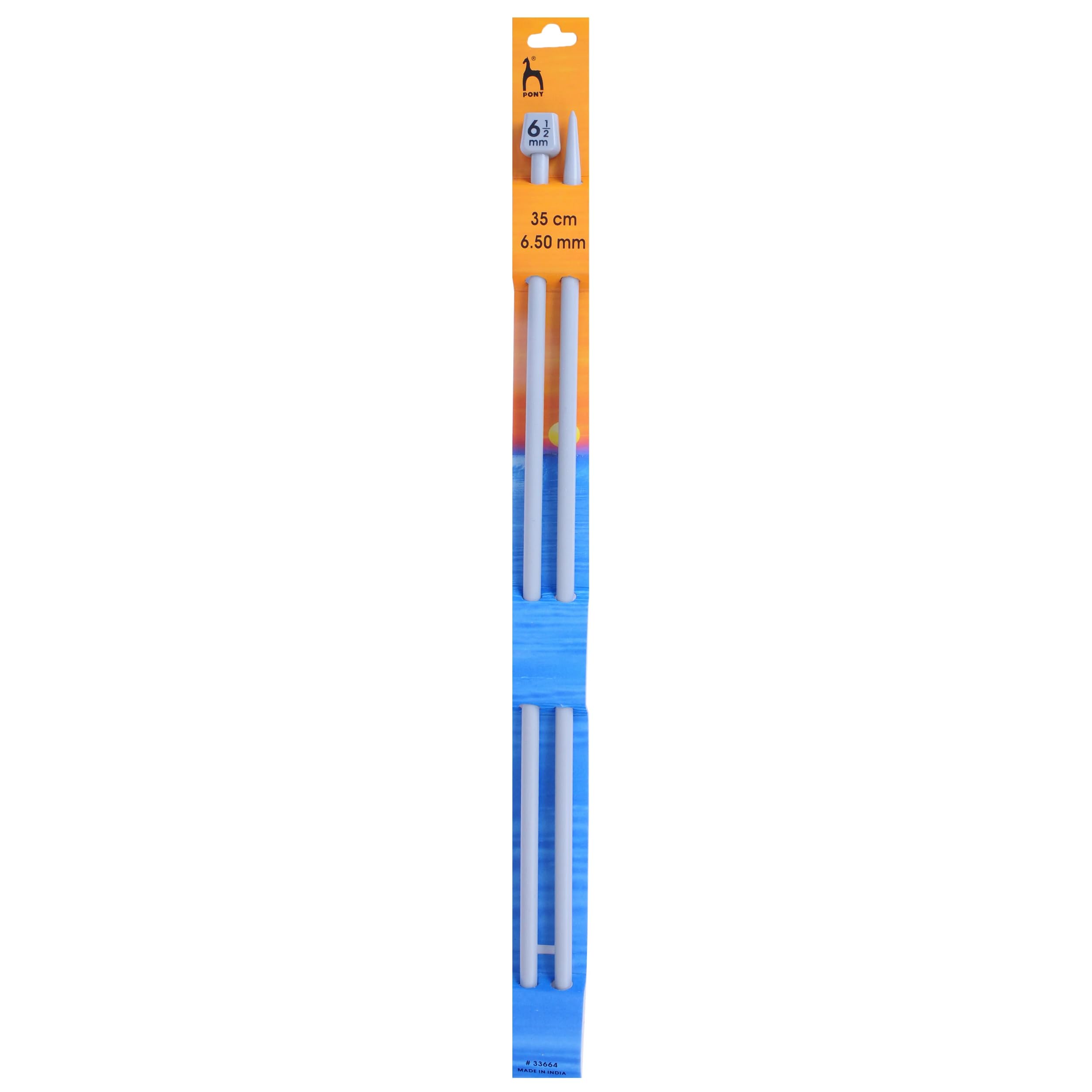 Pony Single Ended Classic Knitting Pins - 35Cm x 6.50mm