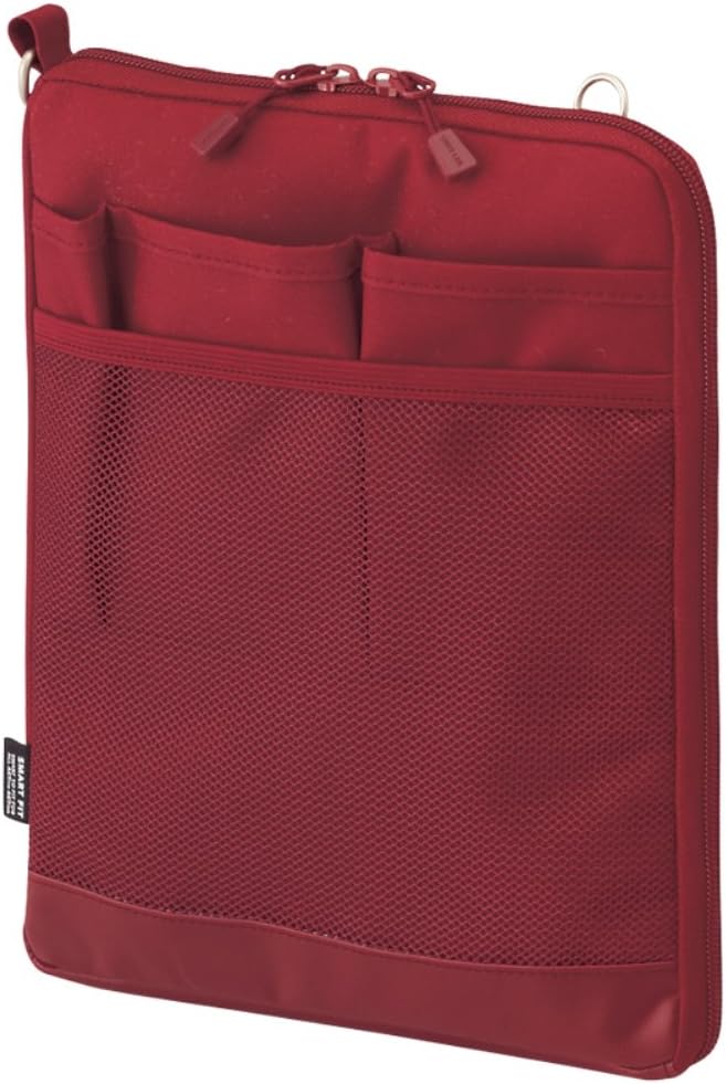 LIHITLAB Laptop Sleeve, Water & Stain Repellent, Vertical for Backpack, 7.9" x 10.2", Red (A7682-3)