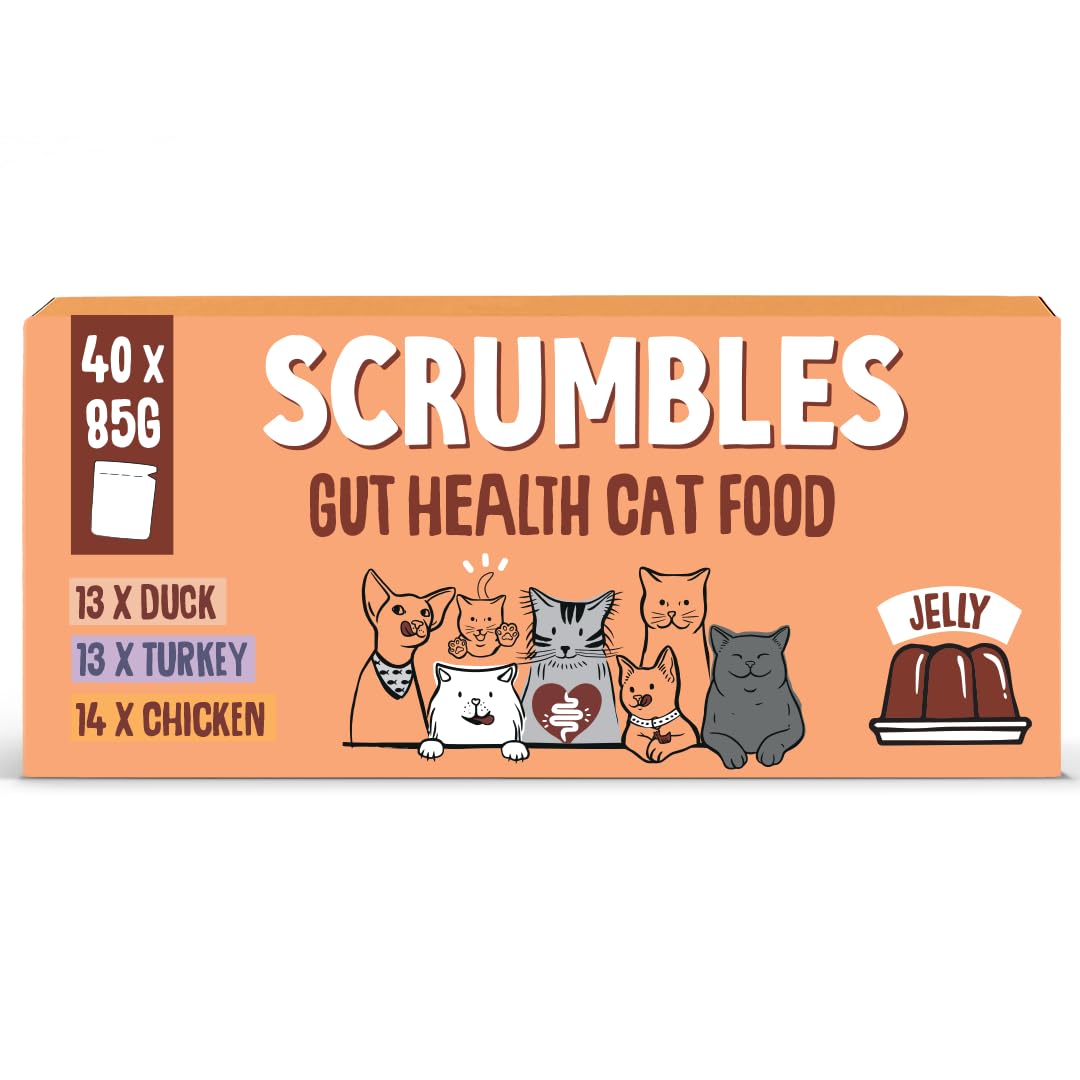 Scrumbles Grain Free Wet Cat Jelly Recyclable Pouch Meat Selection 40pk โ image 1