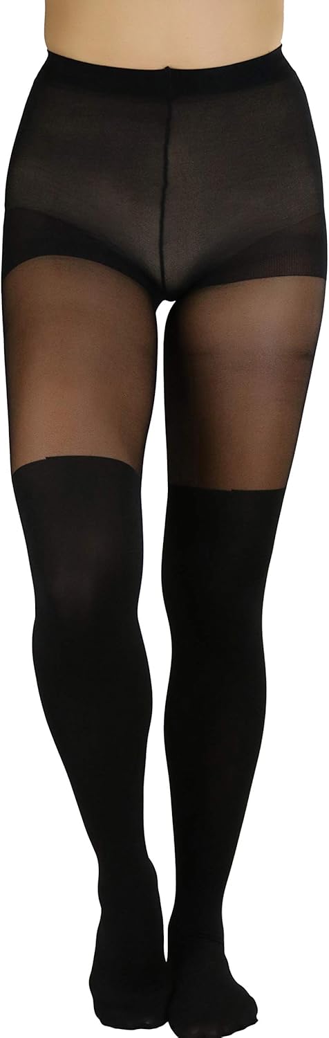 ToBeInStyle Women's Full Footed Gothic Cross Pantyhose - Image 6
