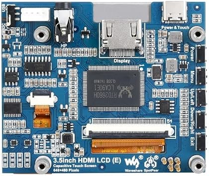 TUOPUONE 3.5inch Capacitive Touch IPS LCD Display (E) Compatible with Raspberry Pi, Jetson Nano,Windows PC, 640480 Resolution HDMI Interface Audio Jack