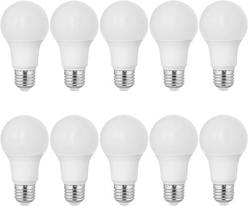 Miniatura 1 de Satco S11401 - Bombilla LED A19 de 9 W, luz natural de 5000 K, 800 lúmenes, base mediana E26, paquete de 10