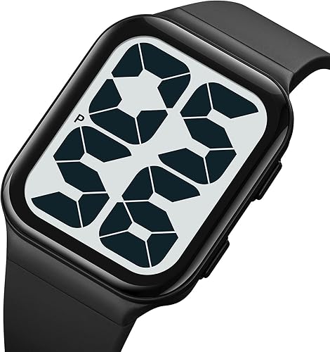 Miniatura 2 de Reloj digital unisex cuadrado con esfera de números grandes para hombres, mujeres y personas mayores, 164.0 ft, impermeable, grande, LED, reloj de