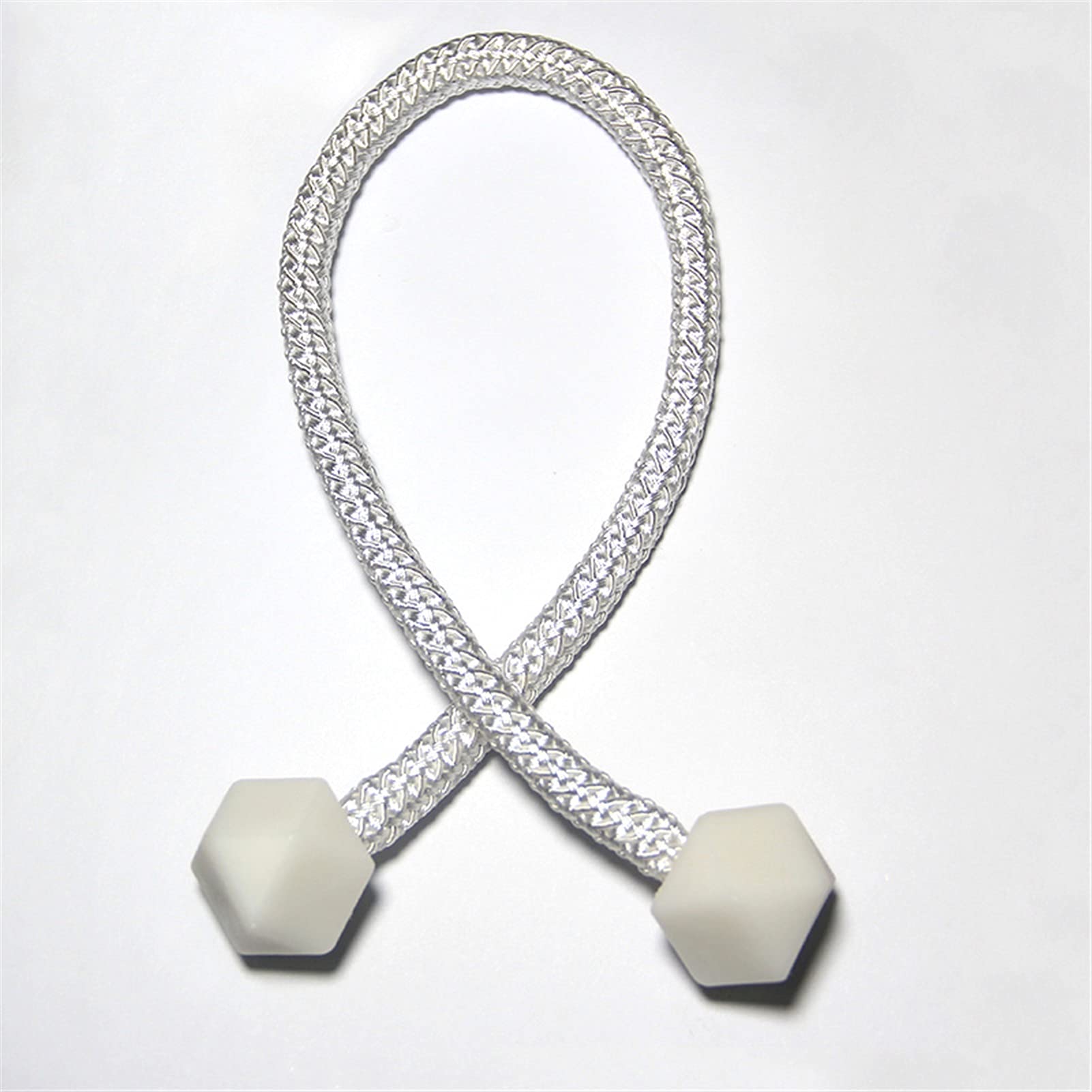 Embrasses de rideaux magnétiques, 4 pièces, sangle rideau, Clip, support Cube, décor, sangles corde suspendues(White)