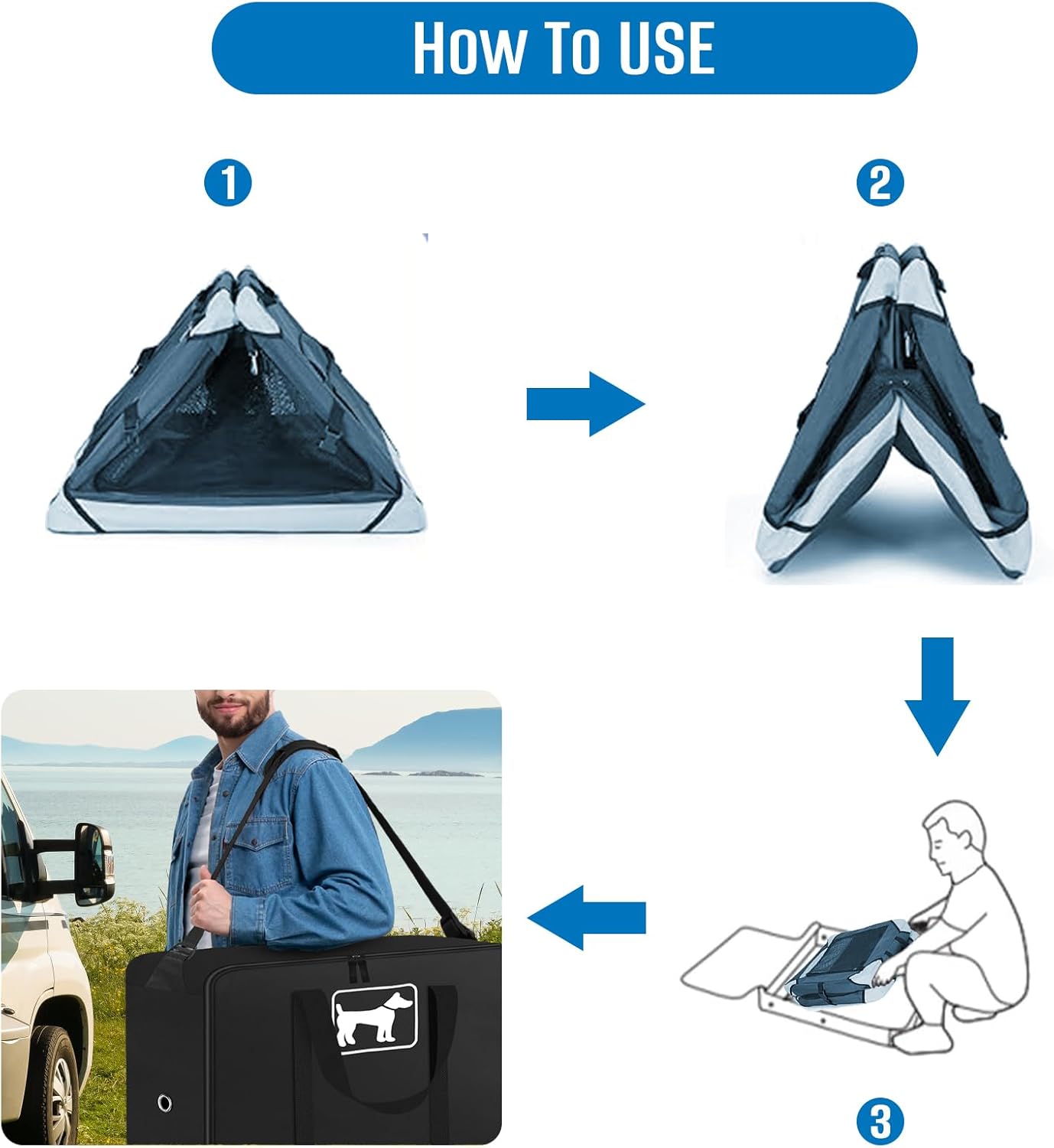 SIRUITON Dog Playpen Storage Bag Fits 24" H 8 Panels and 9 Stakes Suitable for Foldable Exercise Pet Playpen, RV Dog Fence Travel Bag,with Reinforcing Plate & Shoulder