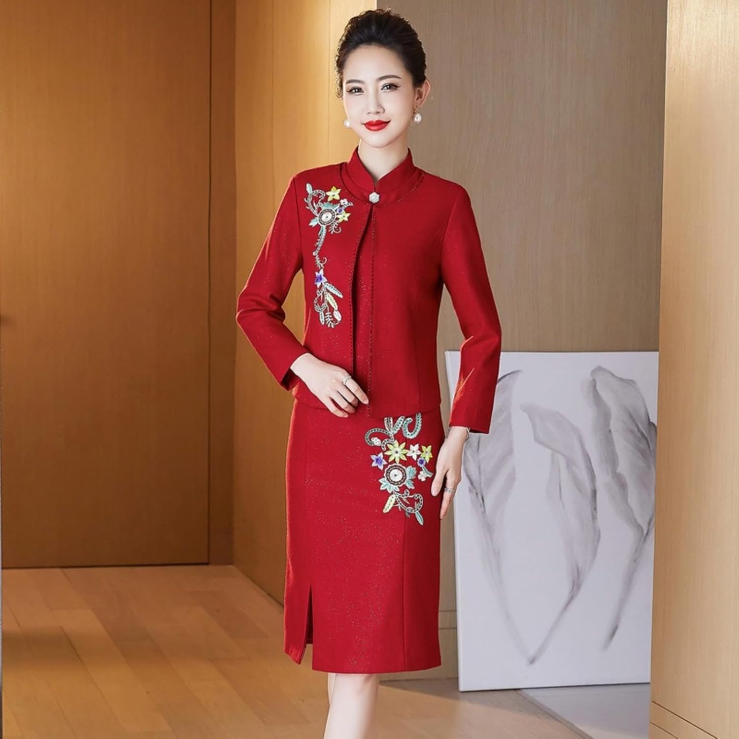Aoleaky Women's 2 Piece Outfits for Wedding Guest Autumn Collection