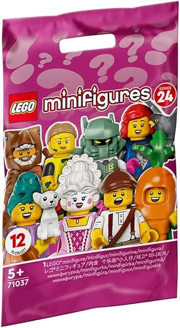 LEGO 71037 Minifigures - Seria 24, Edycja Limitowana, Torebka Niespodzianka z Minifigurką i Akcesoriami, Edycja 2023 (1 z 12, Zabawka Losowa)