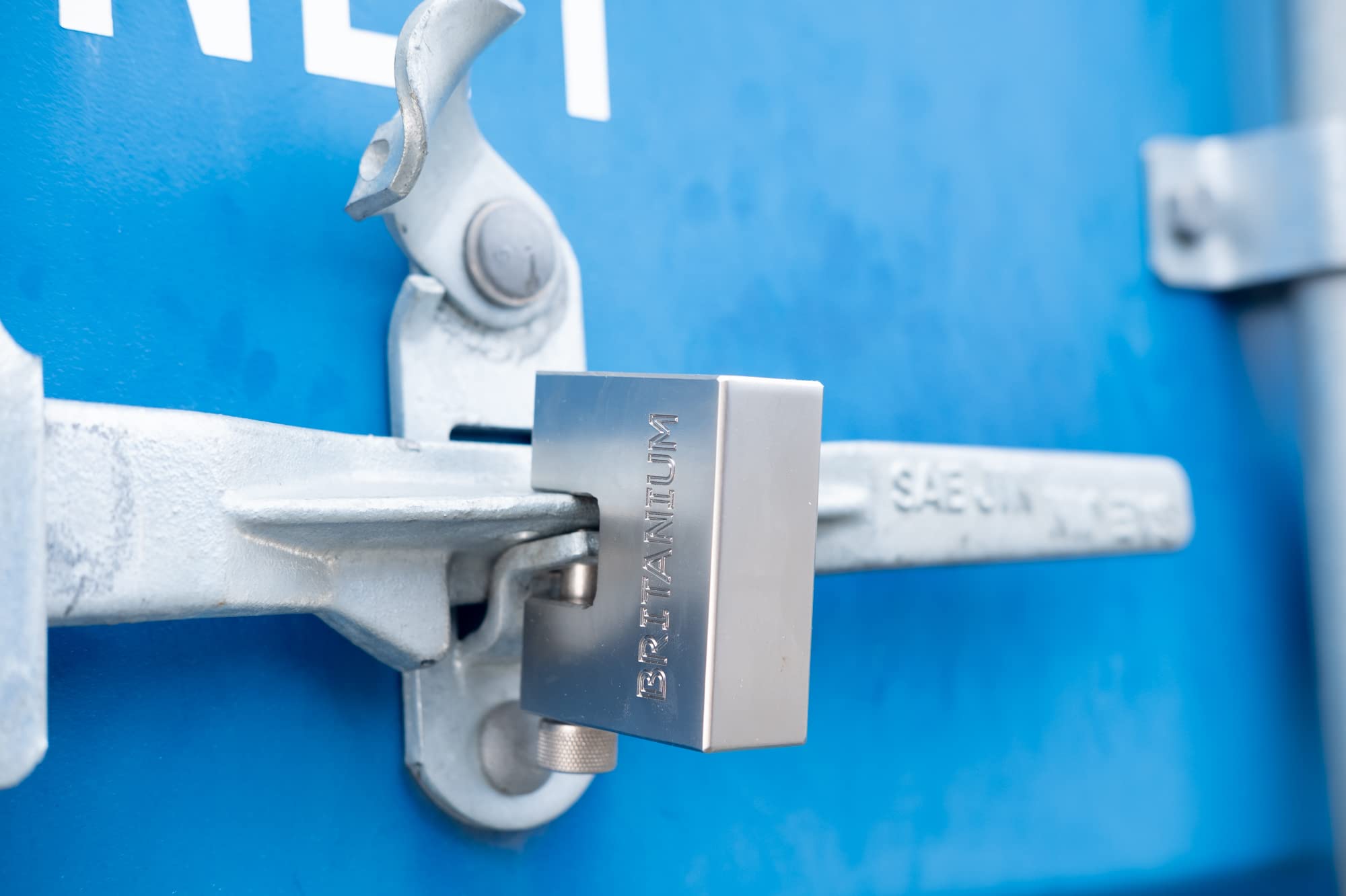 BRX66 Cadenas Container Antivol avec 5 Clés - Anse 10 mm Anti-Cisaille, Boîtier Blindé Nickelé | Serrure de Sécurité pour Portail, Garage, Remorque Attelée