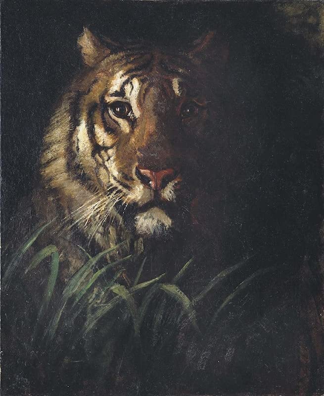 Pintura mural de cabeza de tigre de Abbott Thayer de 60x90cm para renovar paredes vacías
