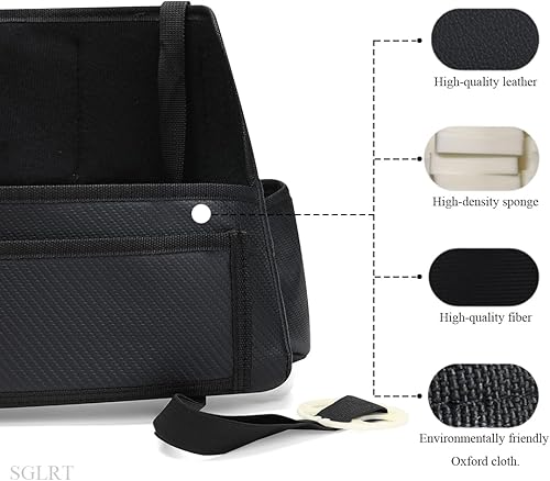 Miniatura 5 de Soporte para bolso de red para el automóvil, organizador de automóvil duradero de gran capacidad y almacenamiento entre asientos para teléfonos,