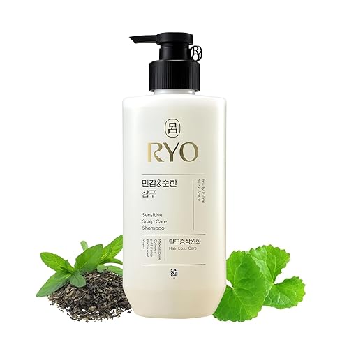 RYO Champú para el cuidado del cuero cabelludo sensible con ginseng coreano y cafeína, calmante y alivio para todo tipo de cabello, cuidado