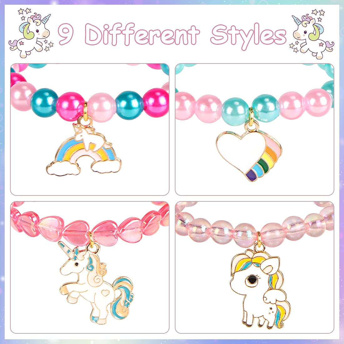 Luce notturna a forma di unicorno per bambini, con cambio colore e