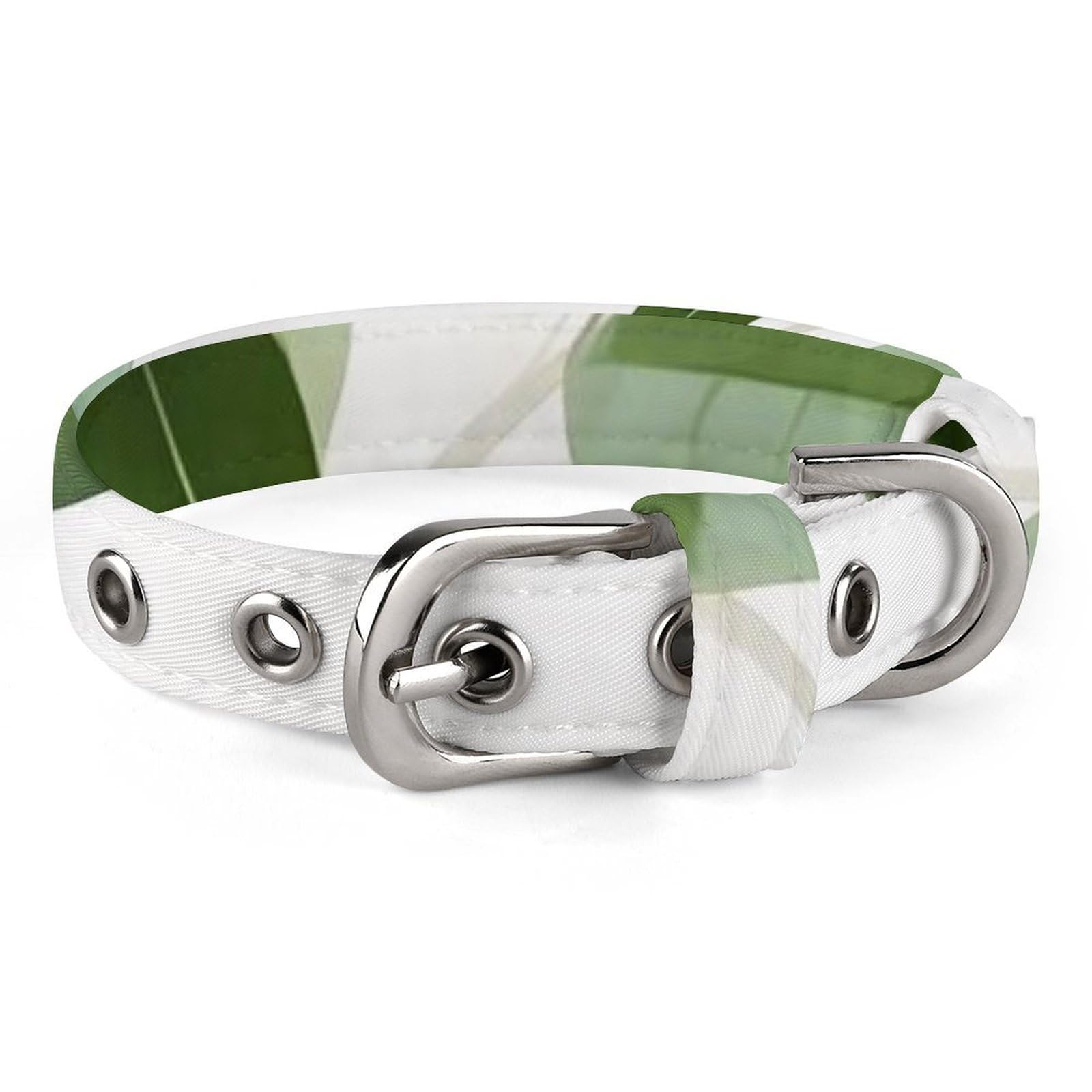Collier réglable blanc ajustement précis chiens et chats