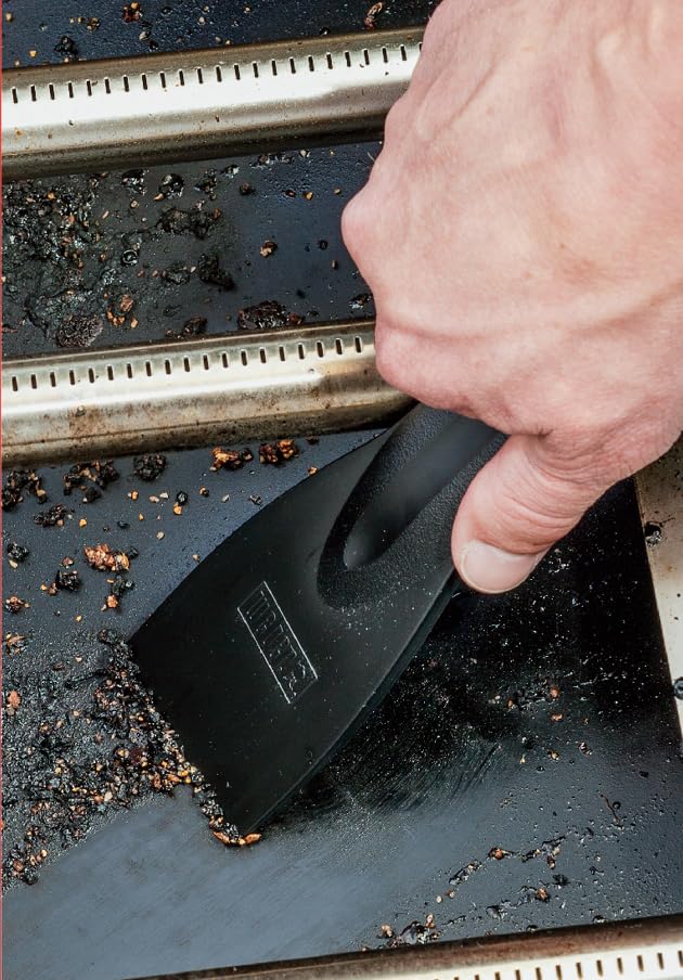 Weber Reinigungsset für Brenner & Grillkammern, für einfache Reinigung von Allen Grills, bestehend aus Schaber/Spachtel und Mini-Bürste, spühlmaschinengeeignet - Schwarz (6202)