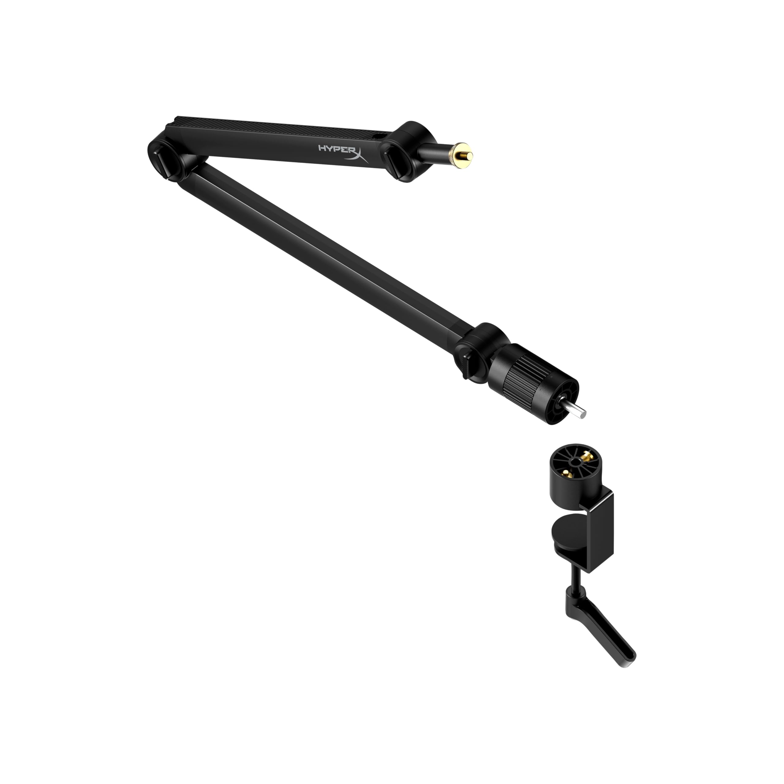 HyperX Caster Mikrofon- & Kameraarm – werkzeuglos, mit Kabelführung, 360° schwenkbar, bis 1 kg Tragkraft, 1/4", 3/8", 5/8" Gewinde, ideal für Streaming & Content Creation – Schwarz